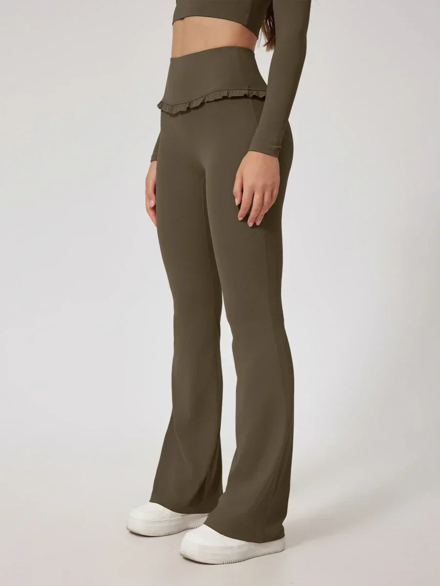Cute Ruffle Flared Leggings