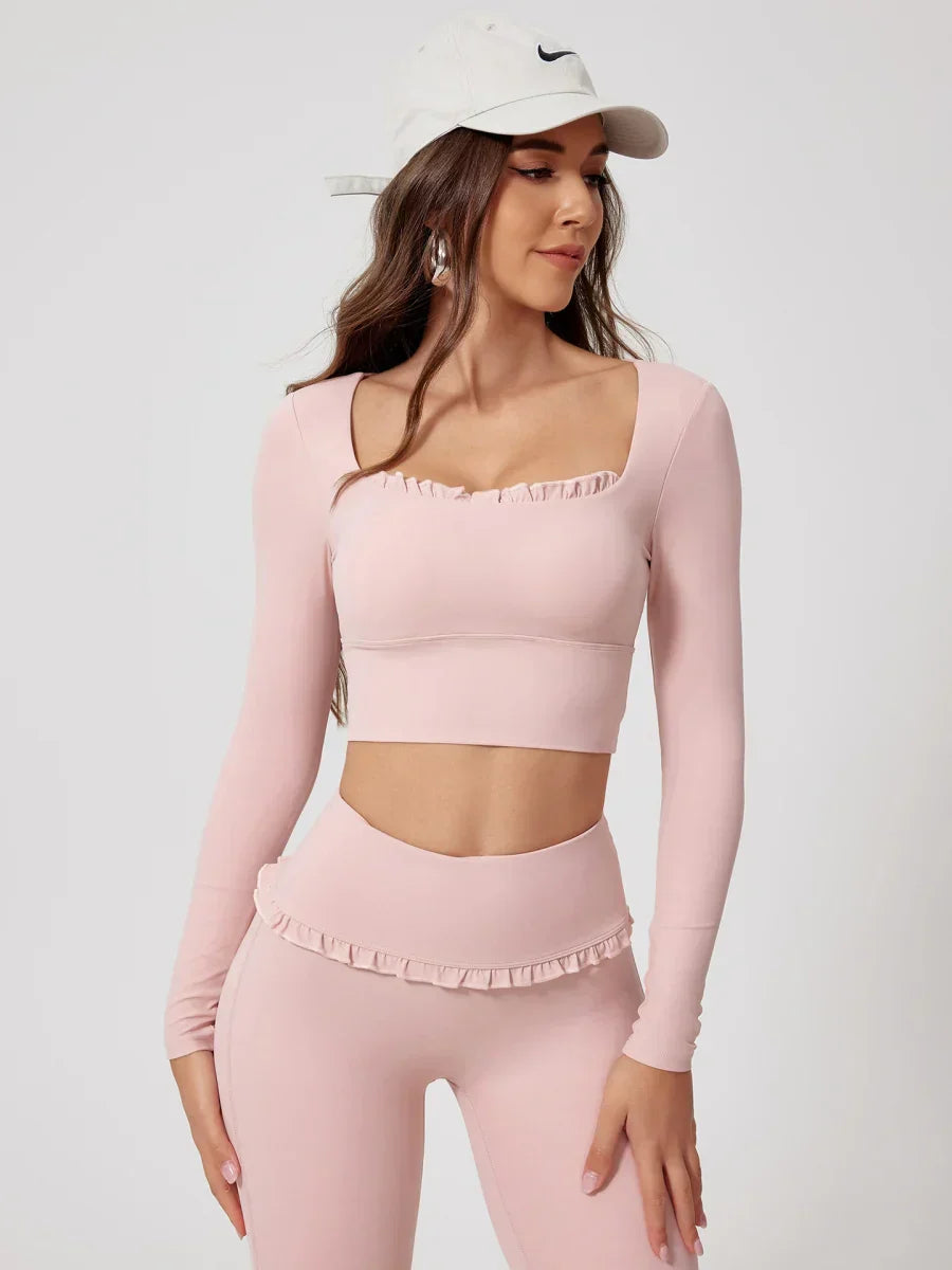 Cute Ruffle Flared Leggings