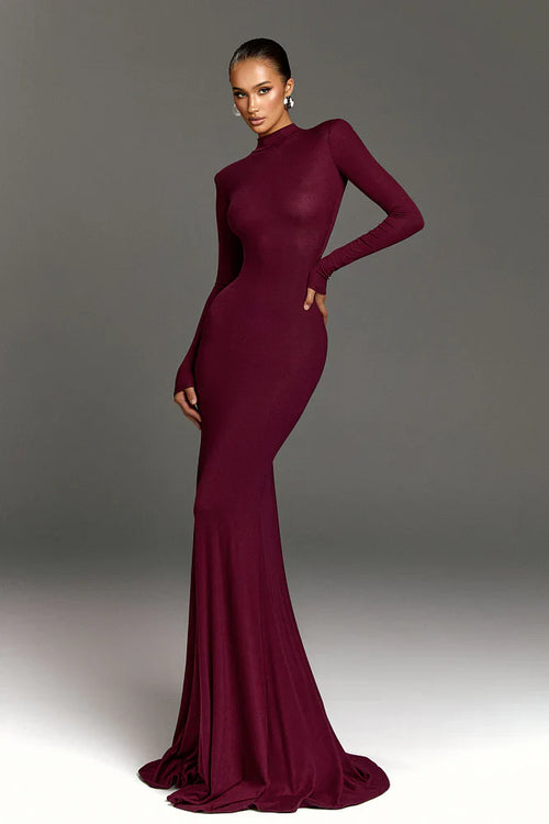 Noire|Turtleneck Maxi Dress