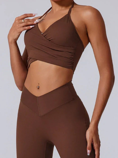 Crossed Halter Voop Bra