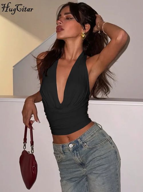 Comfea ® Swing Collar Backless Top