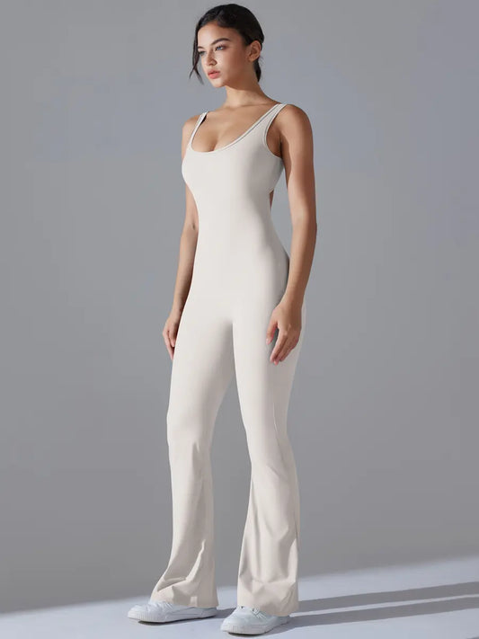 Pink Angelus® V Scrunch Flare Jumpsuit