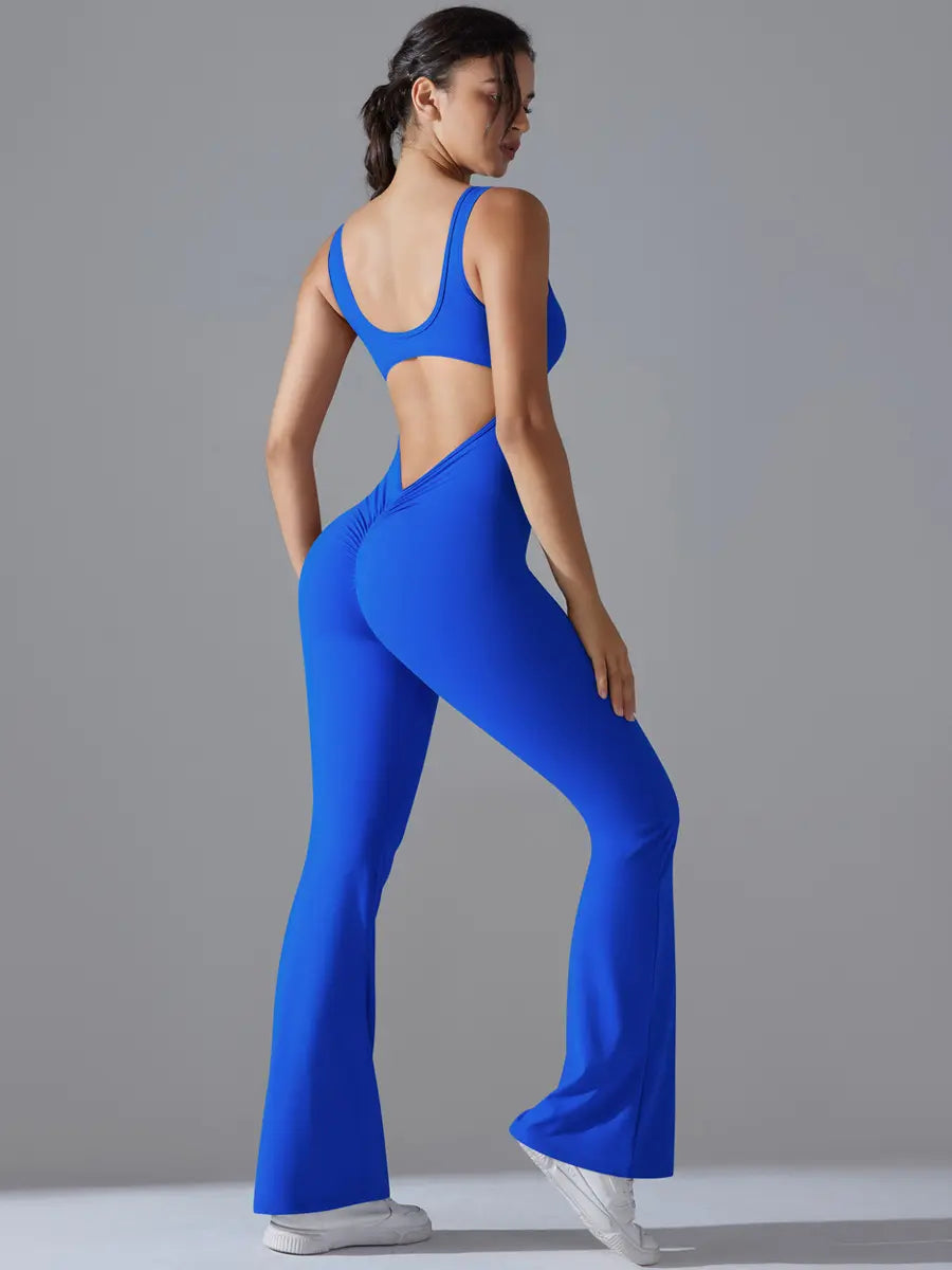 Pink Angelus® V Scrunch Flare Jumpsuit