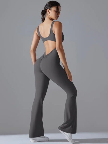 Pink Angelus® V Scrunch Flare Jumpsuit