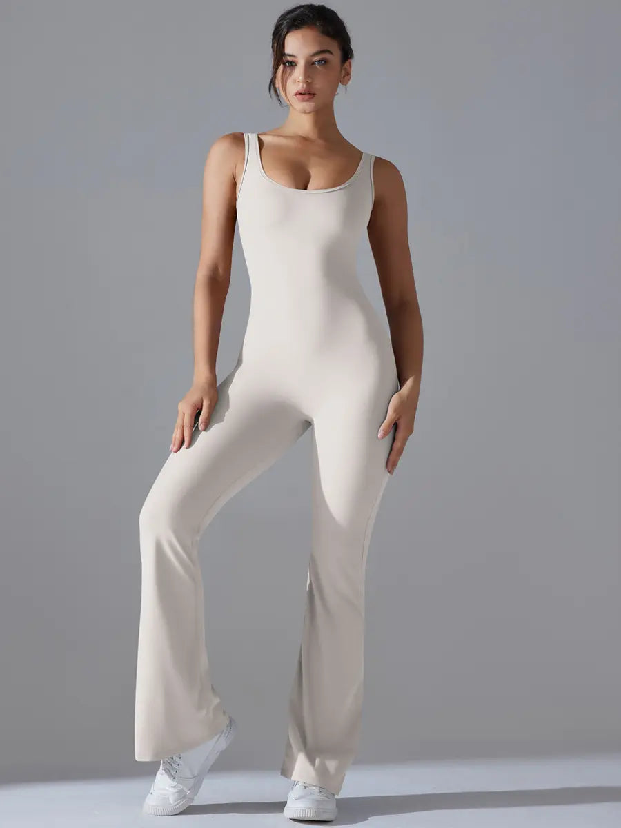 Pink Angelus® V Scrunch Flare Jumpsuit