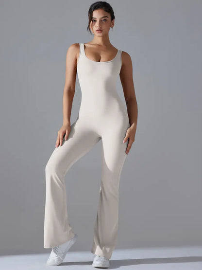 Pink Angelus® V Scrunch Flare Jumpsuit