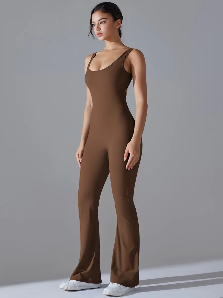 Pink Angelus® V Scrunch Flare Jumpsuit