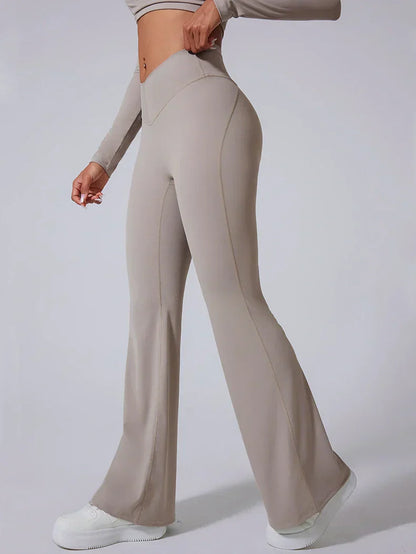 V-Cut Flared Leggings